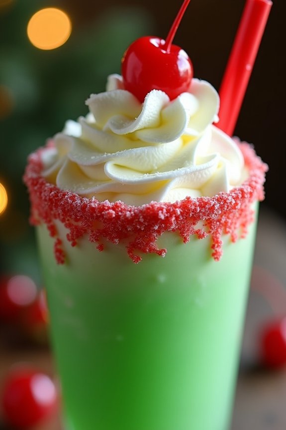 frosty festive grinch cocktail