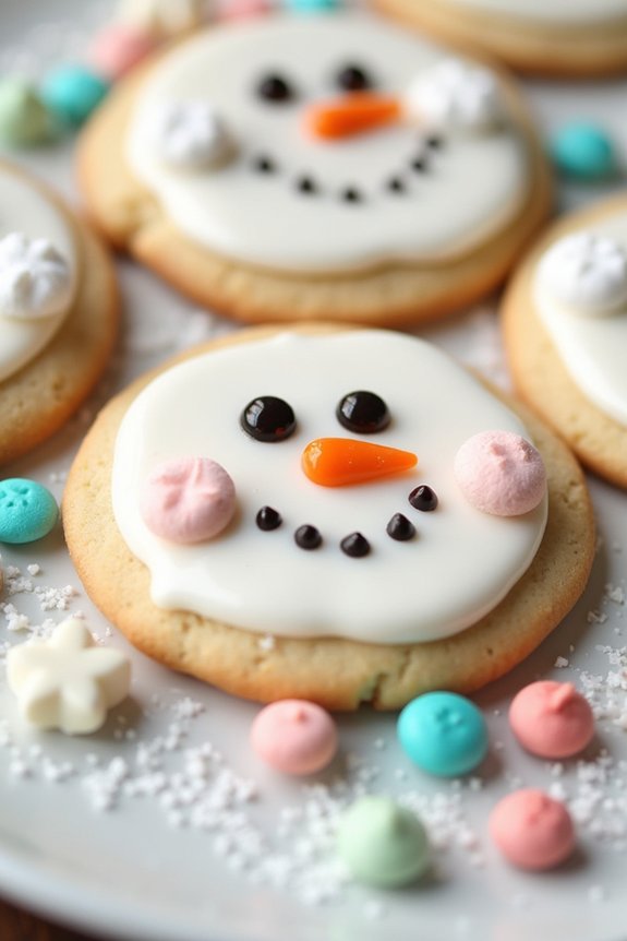 frosty snowman sugar cookies