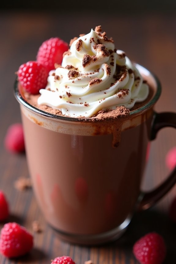 fruity raspberry hot cocoa delight