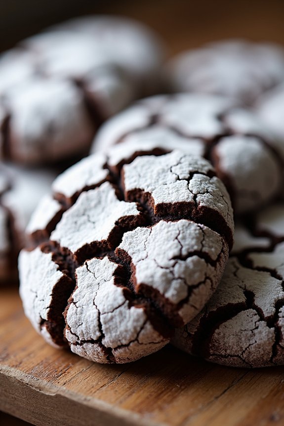fudgy crackled holiday cookies