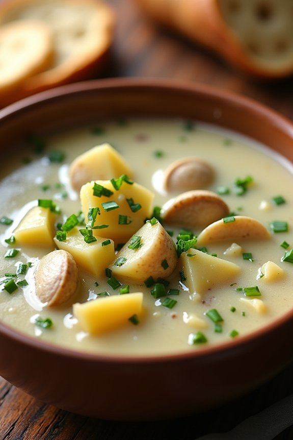garlic herb clam chowder recipe