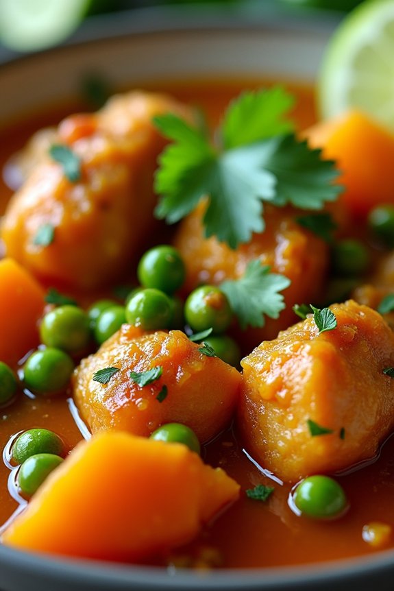 ginger chicken sweet potato stew