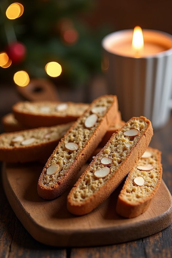 gingerbread biscotti holiday treats