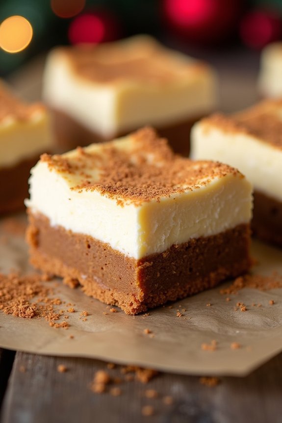 gingerbread cheesecake holiday bars