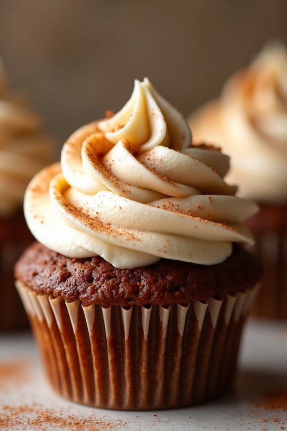 gingerbread cupcakes with buttercream