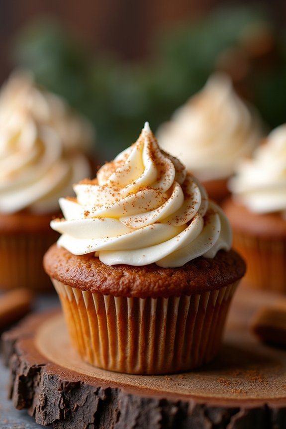 gingerbread cupcakes with frosting
