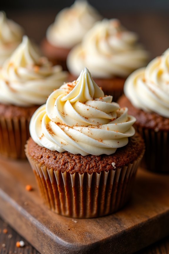 gingerbread cupcakes with frosting