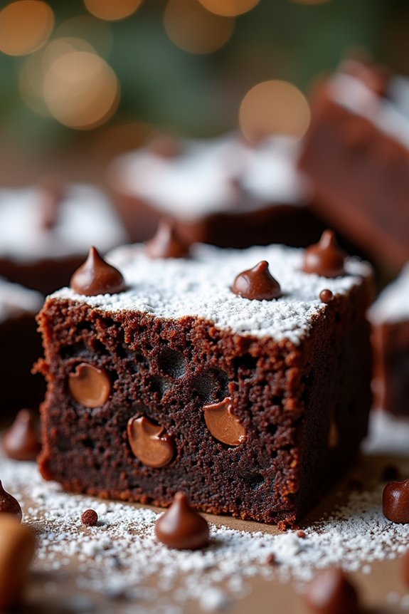 gingerbread infused fudgy brownies