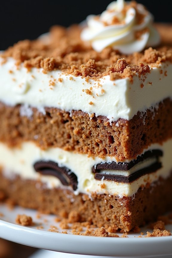 gingerbread oreo icebox cake