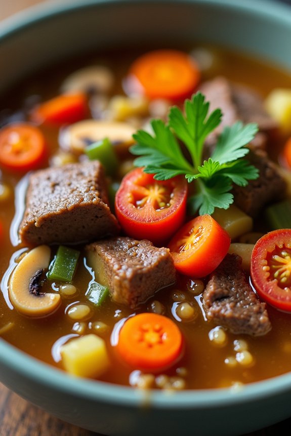 gluten free beef quinoa soup
