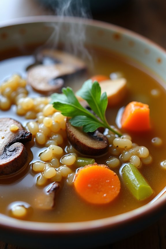gluten free quinoa mushroom soup