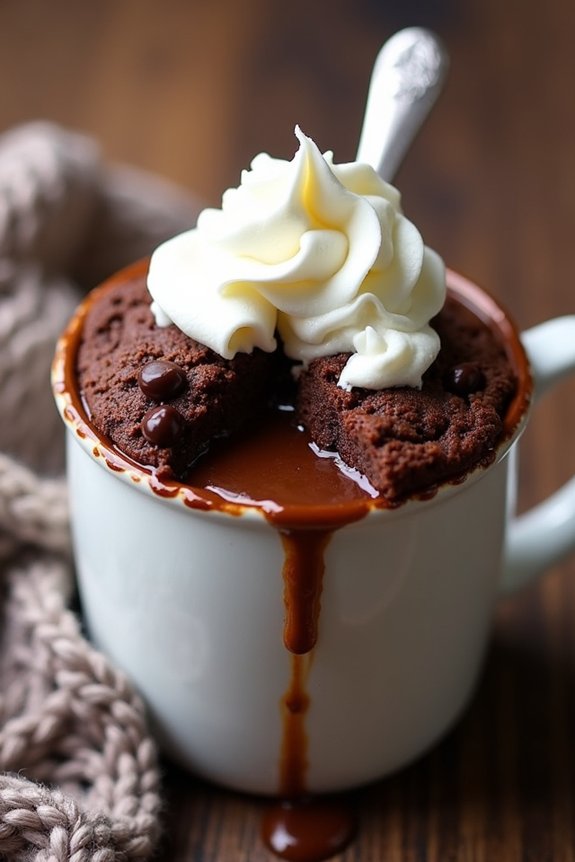 gooey chocolate mug cake