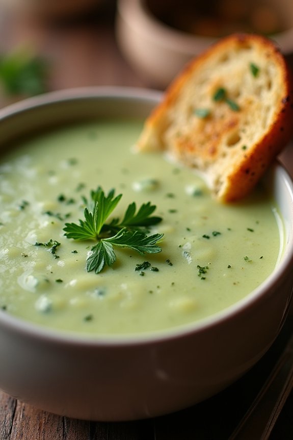 gourmet spinach artichoke bisque