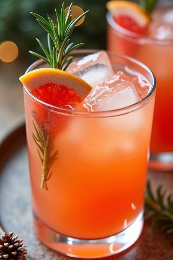 grapefruit rosemary holiday punch