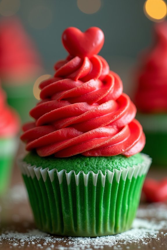grinch themed festive cupcakes recipe