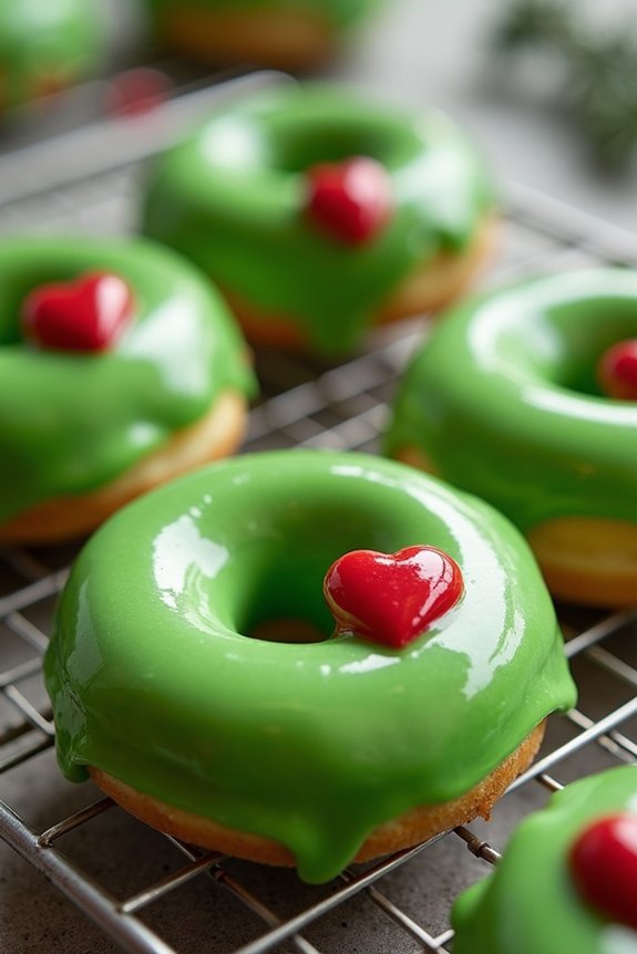 grinch themed festive donuts recipe