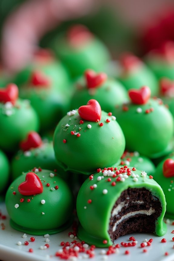 grinch themed oreo truffles recipe