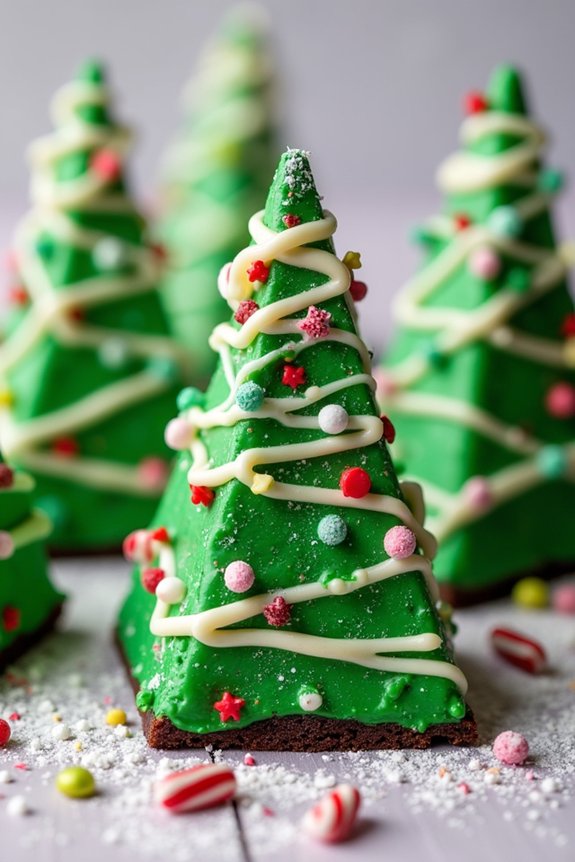 grinchy festive brownie trees