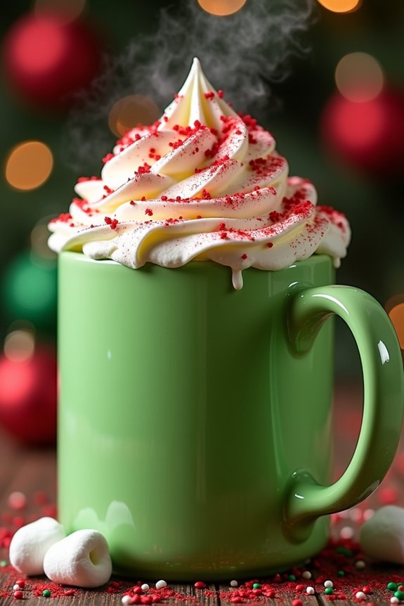 grinchy festive hot chocolate