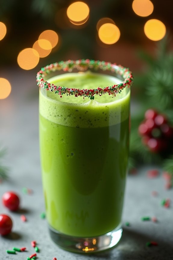 grinchy green holiday smoothie