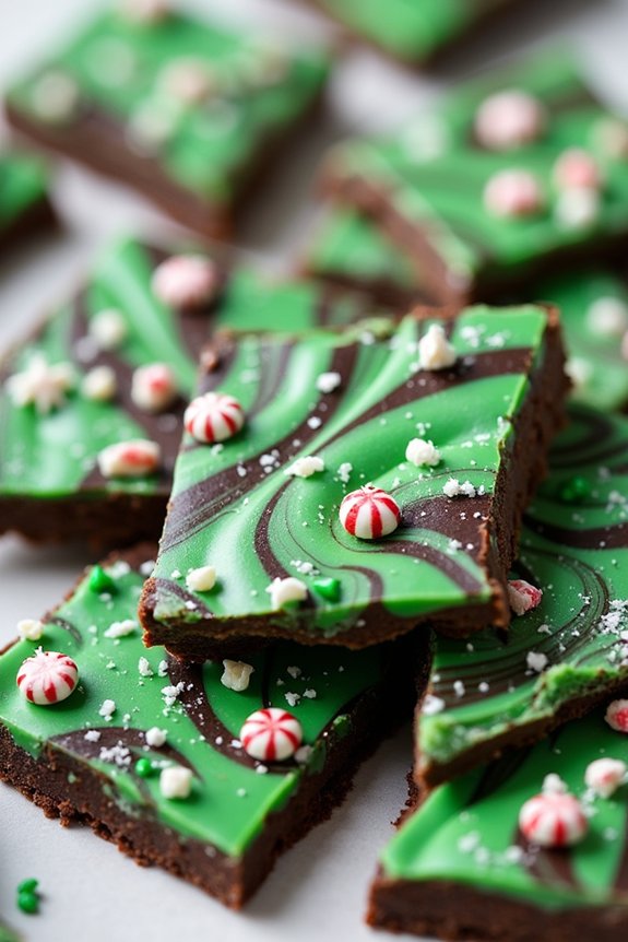 grinchy mint chocolate treat