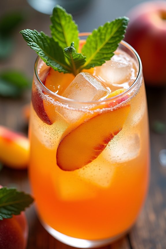 guilt free festive peach punch