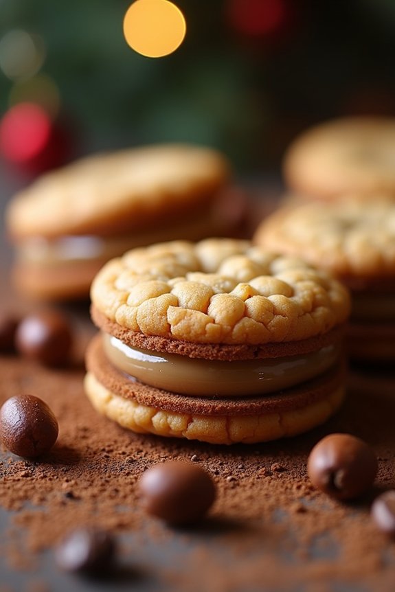 hazelnut espresso sandwich cookies