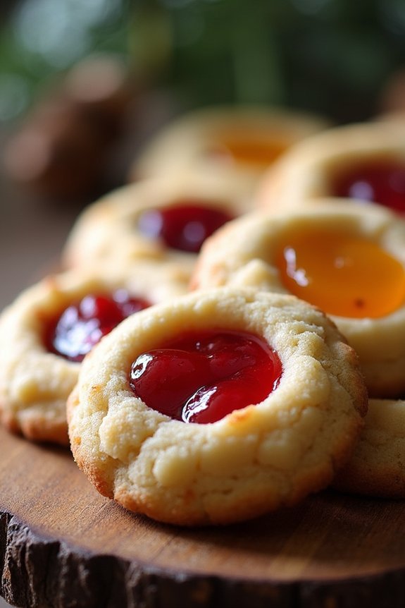 healthier holiday thumbprint cookies