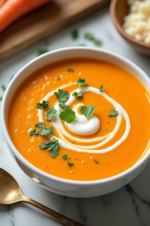 healthy carrot ginger soup