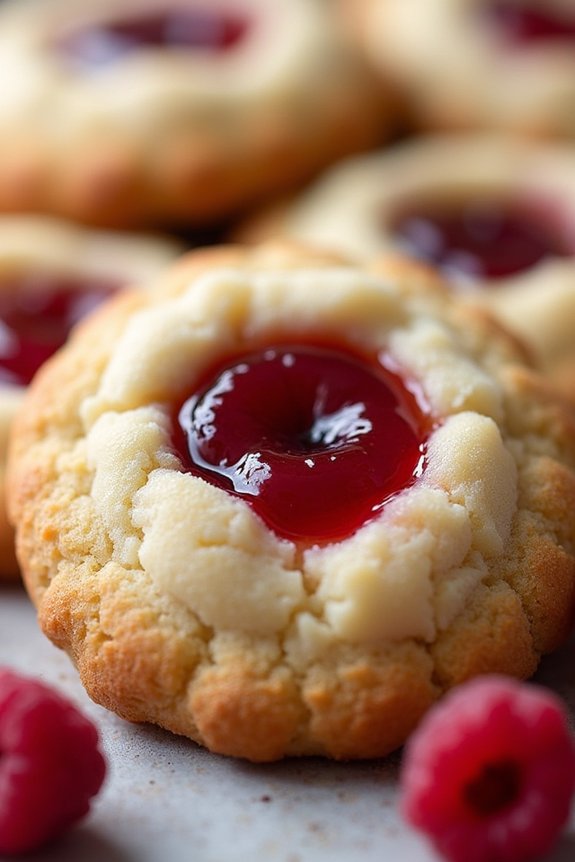 healthy coconut raspberry cookies