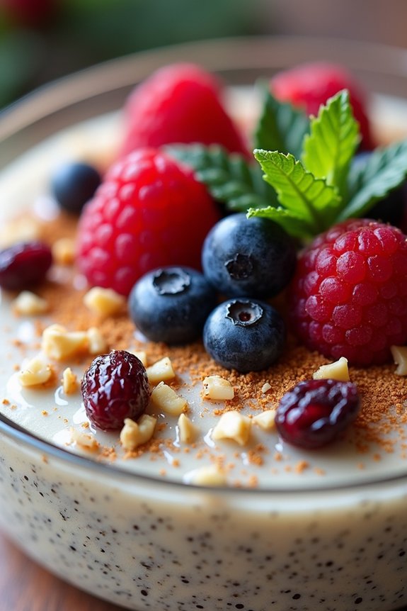 healthy festive chia pudding