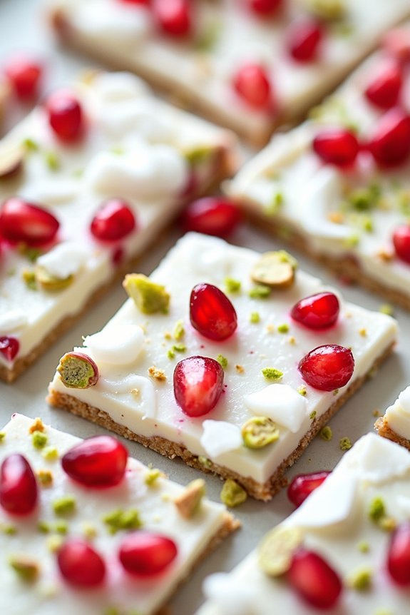healthy festive yogurt bark
