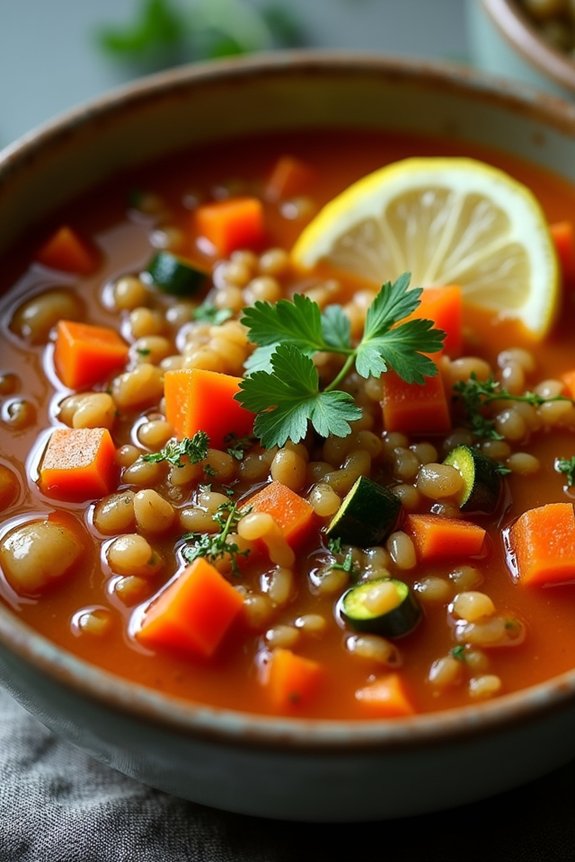 healthy flavorful lentil soup
