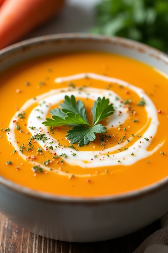 healthy homemade carrot soup
