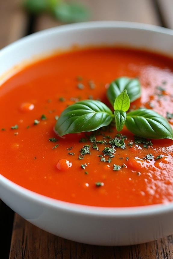 healthy tomato basil soup