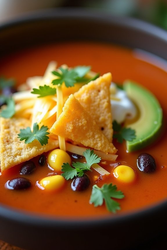 hearty and flavorful tortilla soup