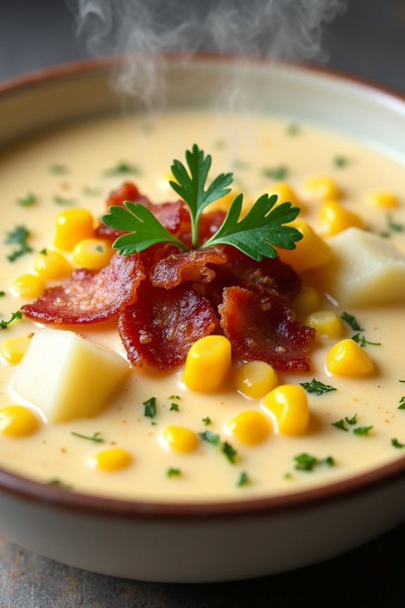 hearty bacon corn chowder