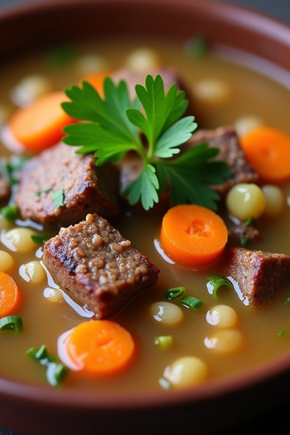hearty beef barley soup