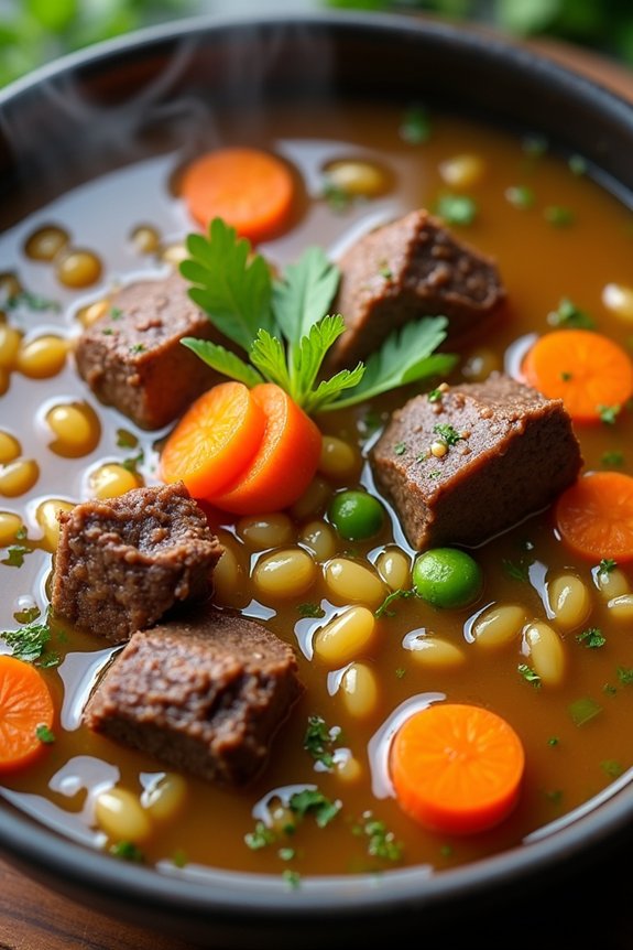 hearty beef barley soup