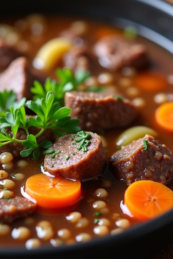 hearty beef barley soup