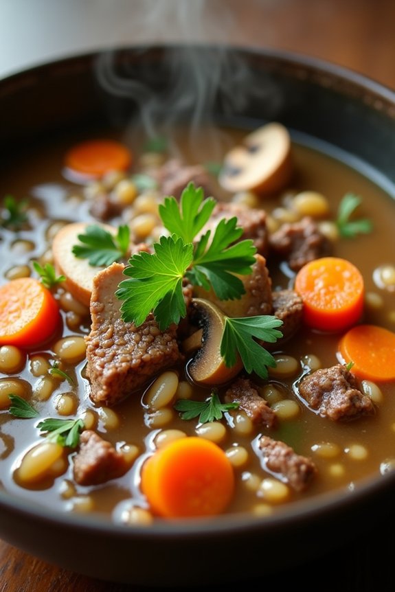 hearty beef barley soup