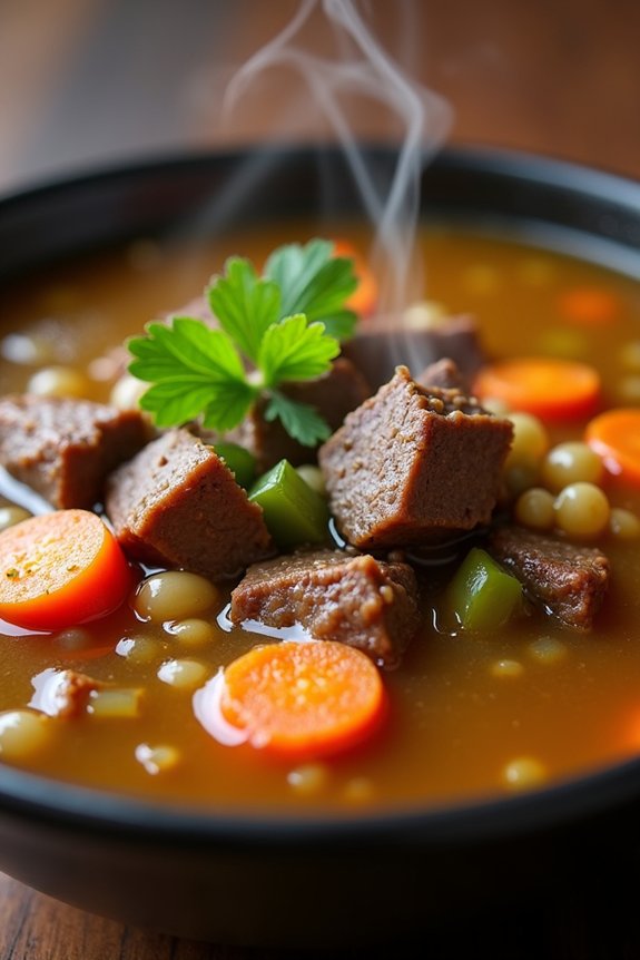 hearty beef barley soup