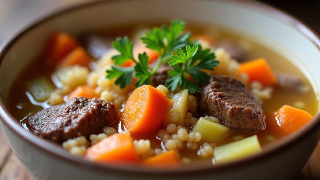 hearty beef barley soup
