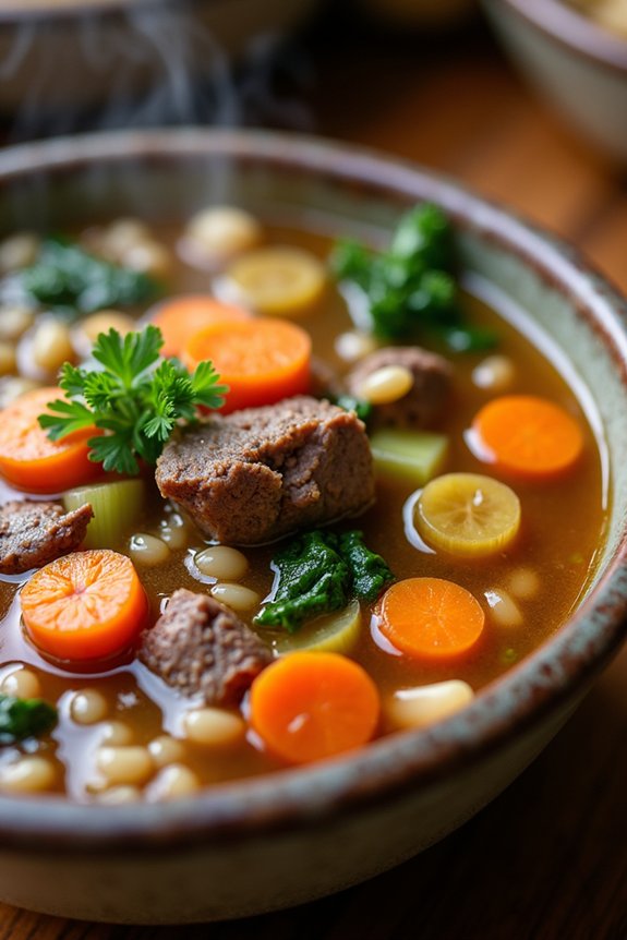 hearty beef barley soup