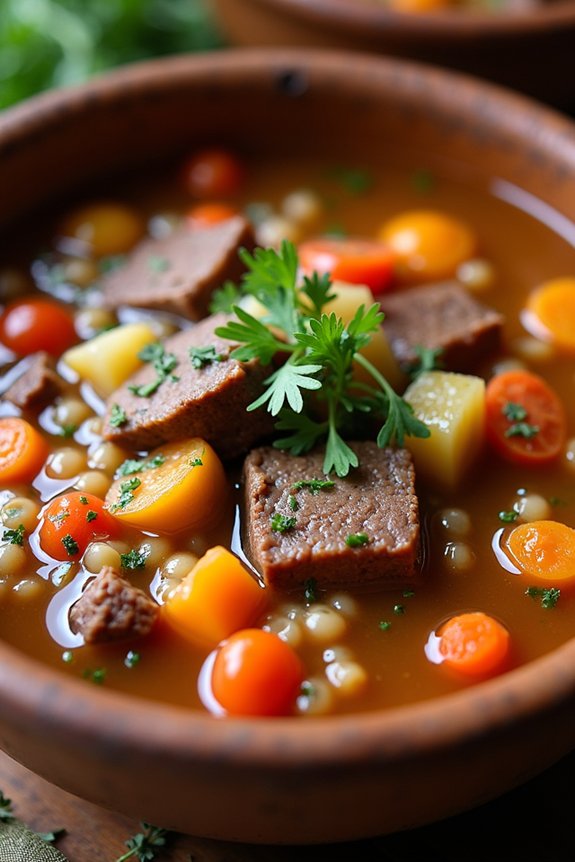 hearty beef barley soup