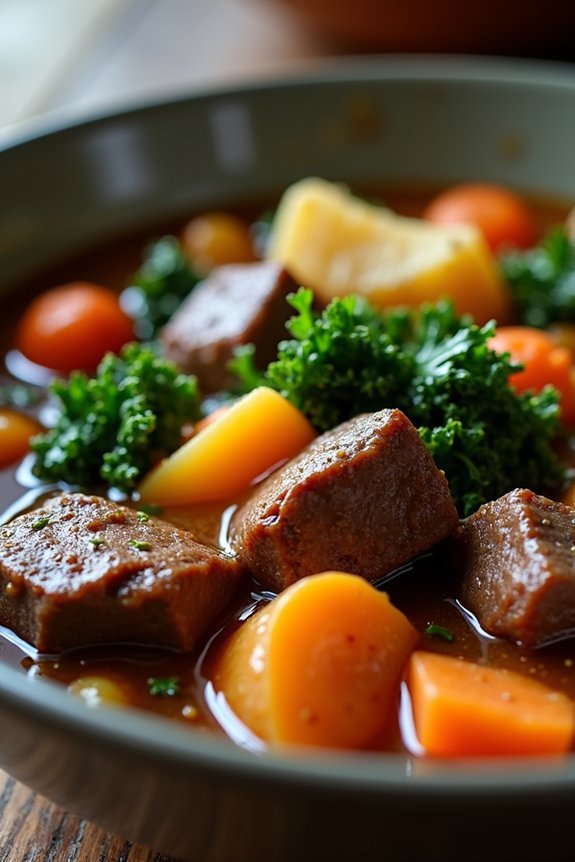 hearty beef kale stew