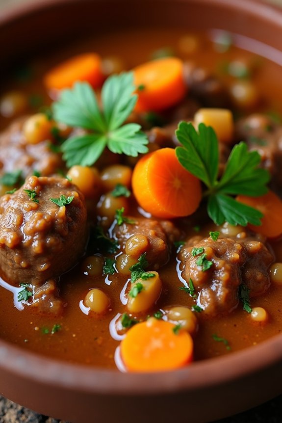 hearty beef lentil stew