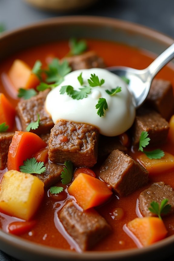 hearty beef paprika stew