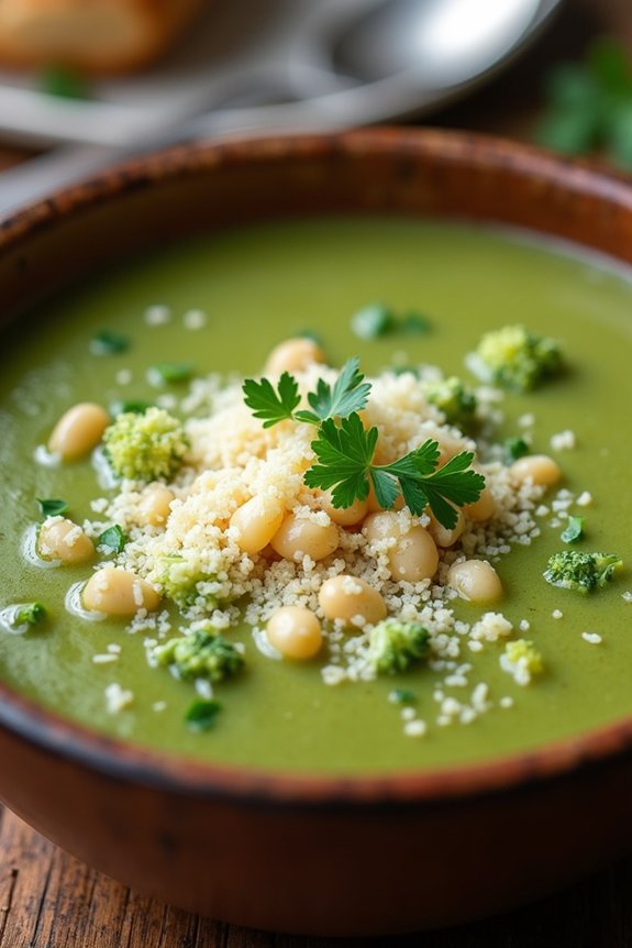 hearty broccoli bean soup