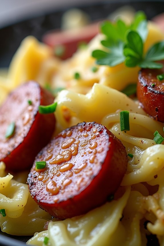 hearty cabbage and sausage dish